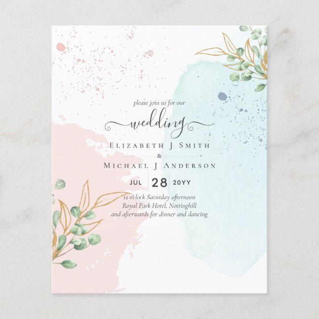 Flyer Boia-Dourada das Folhas Azuis  Eucalyptus (Frente)