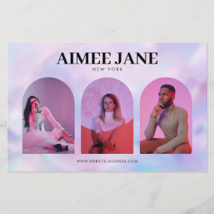 Flyer Bold Minimalist Boutique, Salon Photo Holographic