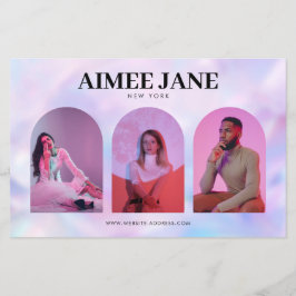 Flyer Bold Minimalist Boutique, Salon Photo Holographic