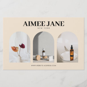 Flyer Bold Minimalist Boutique, Salon Photo Trio Ivory