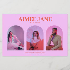 Flyer Bold Minimalist Boutique, Salon Photo Trio Pink