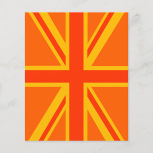 Flyer Bold Orange Union Jack British Flag Swag