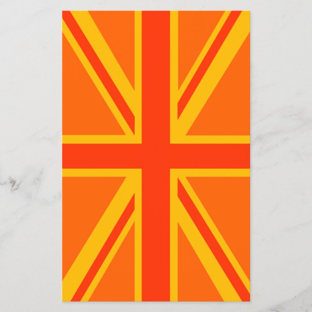 Flyer Bold Orange Union Jack British Flag Swag (Frente)