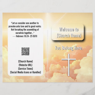 Flyer Boletim da Igreja Nuvens Celestiais Leves