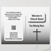 Boletim de Igreja Gradiente Branco Moderno