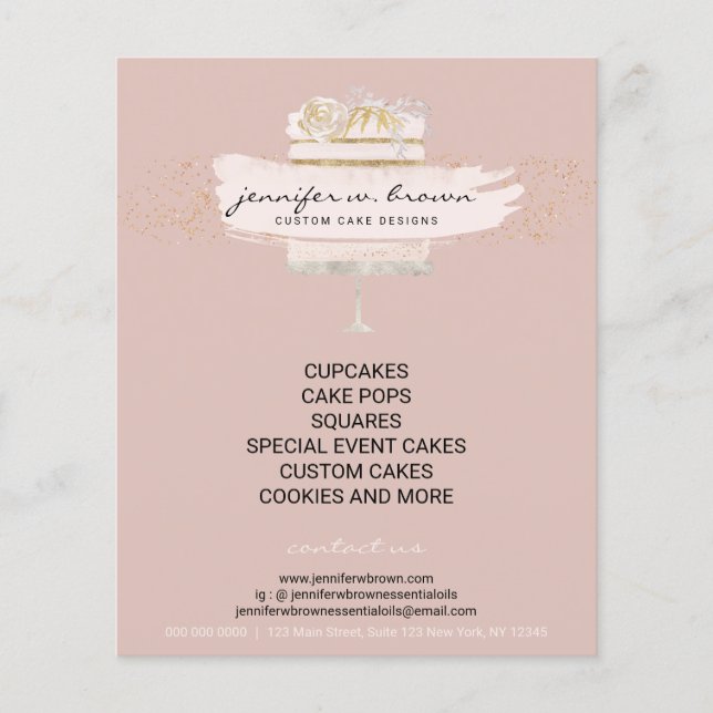 Flyer Bolos Personalizados para Padaria de Todas as Ocas (Frente)