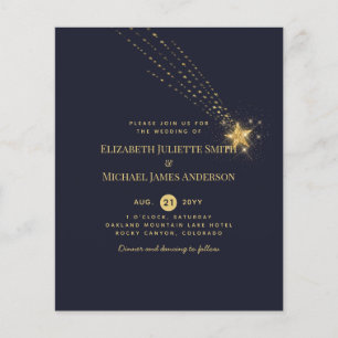 Flyer Bolsa de Orçamento Starry Night Weding