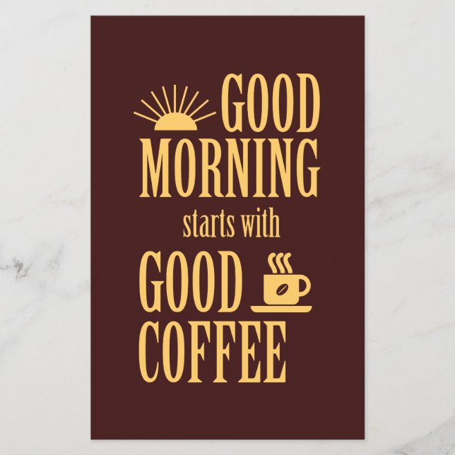 Flyer Bom dia começa com bom café (Frente)