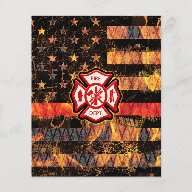 Flyer Bombeiro Cross e Flames (Frente)