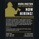 Flyer Bombeiro Silhouette, Recrutamento de Bombeiros<br><div class="desc">Bombeiro Silhouette,  Aviador de Recrutamento de Bombeiros pela Loja de Cartão de visita.</div>