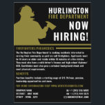 Flyer Bombeiro Silhouette, Recrutamento de Bombeiros<br><div class="desc">Bombeiro Silhouette,  Aviador de Recrutamento de Bombeiros pela Loja de Cartão de visita.</div>