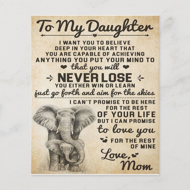 Flyer Bonito presente para filha, para minha filha (Frente)