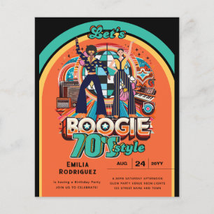 Flyer Boogie Retro Disco Dancing 70s