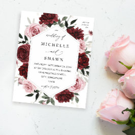 Flyer Borda do Orçamento e Cor-de-rosa 6 Floral