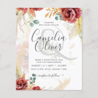 Borgonha Floral Eucalyptus Soca Voo de Casamento