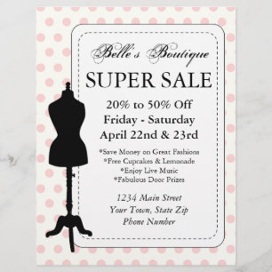 Flyer Boutique do formulário do vestido