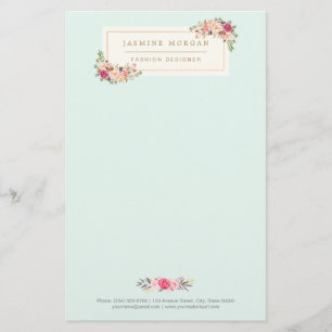 Flyer Boutique floral da aguarela Pastel chique elegante