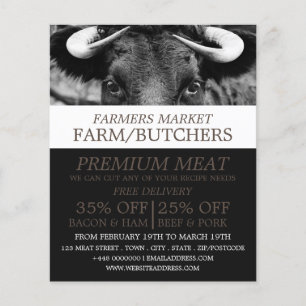 Flyer Bovinos negros, Farmer e Publicidade a Butcher