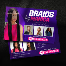 Flyer Braços Modernos de Travagem do Cabelo de Salão
