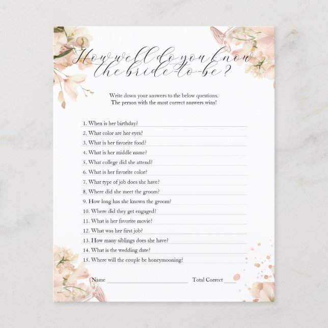 Flyer Branca Negra Moderna Como Você Conhece A Noiva? (Frente)