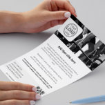 Flyer Branco preto simples minimalista do logotipo comer<br><div class="desc">Folheto Branco preto simples e minimalista do logotipo comercial</div>