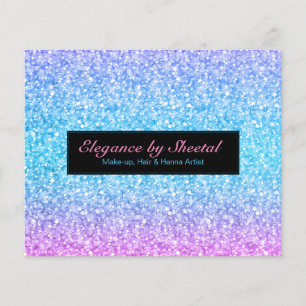 Flyer Brilho azul & preto elegante