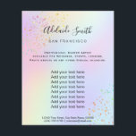 Flyer brilho do arco-íris FAUX<br><div class="desc">folheto de maquiagem profissional do salão de beleza</div>