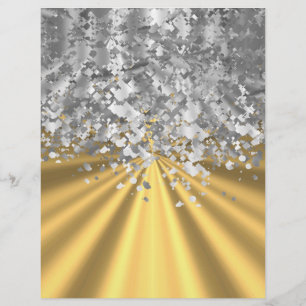 Flyer Brilho do ouro e do falso personalizado