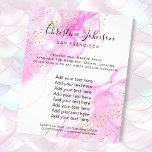 Flyer brilho fino elegante cor-de-água rosa<br><div class="desc">folheto de maquiagem profissional do salão de beleza</div>