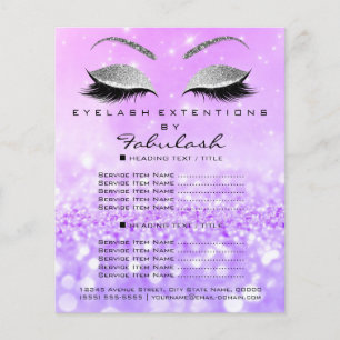 Flyer Brilho Lavanda3 da prata do salão de beleza do