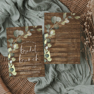 Flyer Brunch Rustic Wood Invent