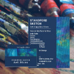 Flyer Brushstrokes Azuis, Loja de Suprimentos de Arte<br><div class="desc">Pincéis azuis,  Suprimentos de Arte Armazenam Folheto Publicitário na Loja de Cartão de visita.</div>