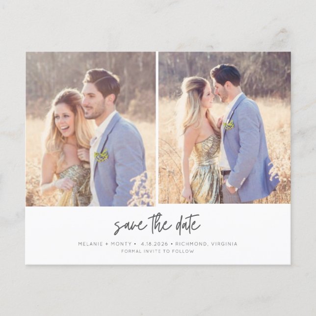 Flyer Bud Modern 2 Fotografia Casamento Salve a Data (Frente)