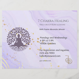 Flyer Buddha Chakra Energy Healer Reiki Horizontal