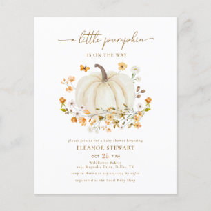 Flyer BUDG Wildflower A Little Pumpkin Chá de fraldas