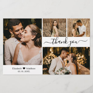 Flyer Budget 4 Photo Collage Wedding Thank You Script
