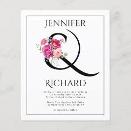 Flyer BUDGET Ampersand, eucalipto Convite para casamento