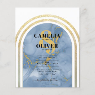 Flyer BUDGET Azul Arca Azul Dourada Todos em 1 Flye