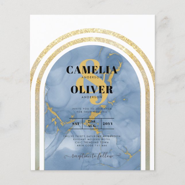 Flyer BUDGET Azul Arca Azul Dourada Todos em 1 Flye (Frente)