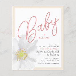 Flyer BUDGET Baby in Bloomcolor Watercolor Branca