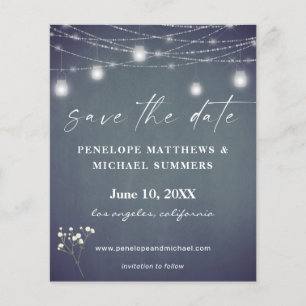 Flyer Budget Baby's Breath BG Chalkboard Save Date