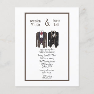 Flyer BUDGET Black and Brown Gay Couple Wedding