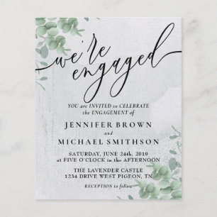 Flyer Budget Boho Eucalyptus Signature Engaged