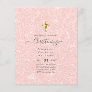 Flyer BUDGET CHRISTENTE Convite Baptism Bautizo Bautismo