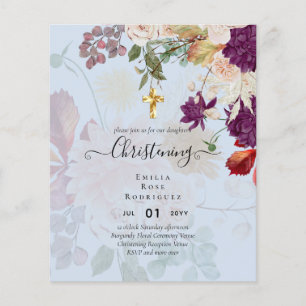 Flyer BUDGET CHRISTENTE Convite Baptism Bautizo Bautismo