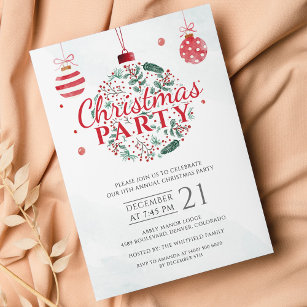 Flyer Budget Christmas Holiday Office Party Invitation