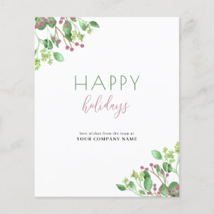 Flyer Budget elegant business corporate holiday card