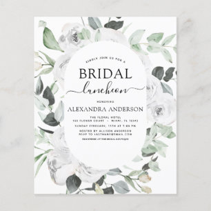 Flyer Budget Eucalyptus Bridal Shower Luncheon Floral