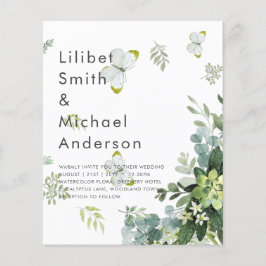 Flyer BUDGET Eucalyptus Greenery deixa o casamento de Em