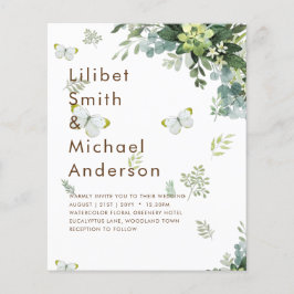 Flyer BUDGET Eucalyptus Greenery Leaf Botanical Weding